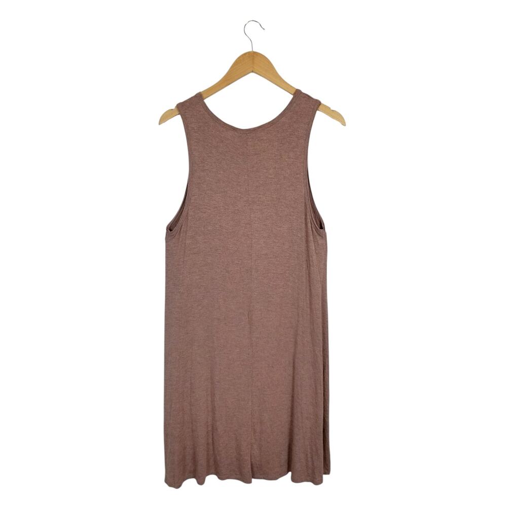 Porridge Women's Jersey Knit Knot Hem Sleeveless Dress Mauve Size Small - Picture 2 of 7
